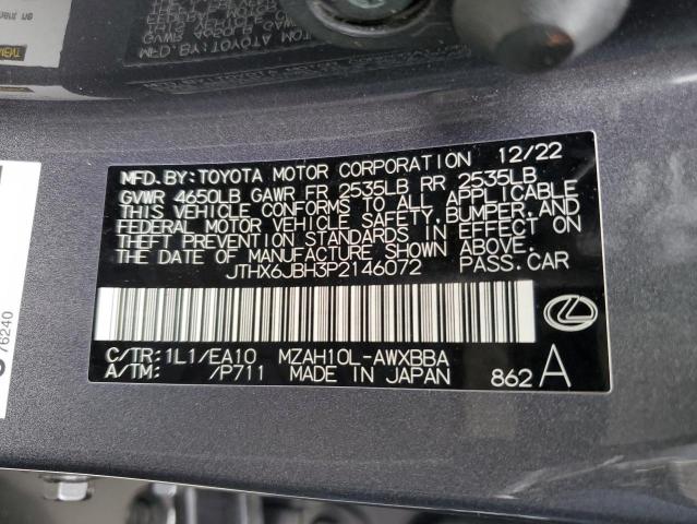 JTHX6JBH3P2146072 Lexus UX 250H BA