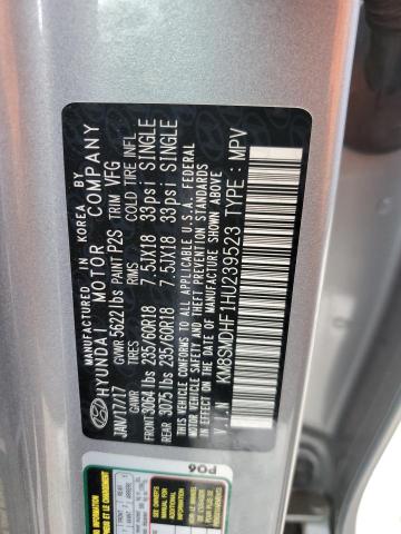 KM8SMDHF1HU239523 Hyundai Santa Fe Se