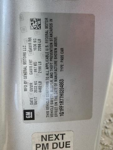 1G1FF1R77H0204863 Chevrolet CAMARO SS