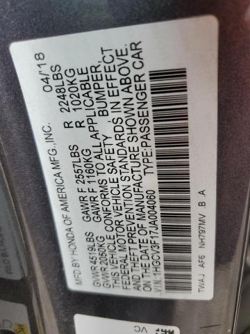 1HGCV3F17JA004060 Honda ACCORD HYBRID