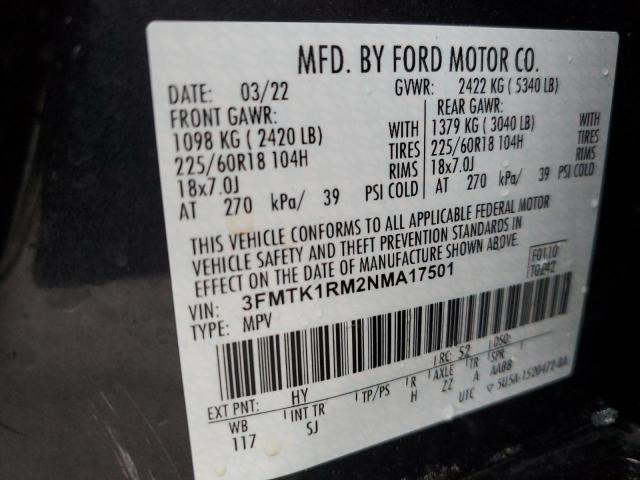 3FMTK1RM2NMA17501 Ford MUSTANG MA