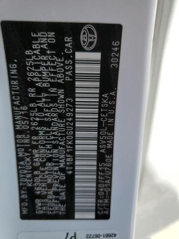 4T1BF1FK0GU249273 Toyota CAMRY LE