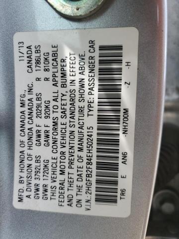 2HGFB2F84EH502415 Honda CIVIC EX