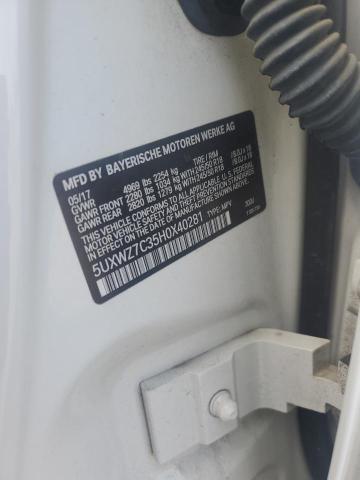 5UXWZ7C35H0X40281 BMW X3 Sdrive28i