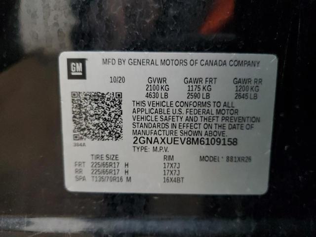 2GNAXUEV8M6109158 Chevrolet EQUINOX LT