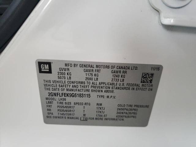 2GNFLFEK9G6183115 Chevrolet EQUINOX LT