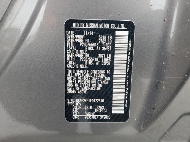 JN8AE2KP1F9122810 Nissan QUEST S