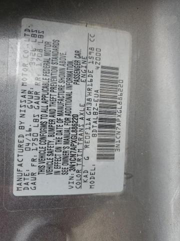 3N1CN7APXGL886220 Nissan VERSA S
