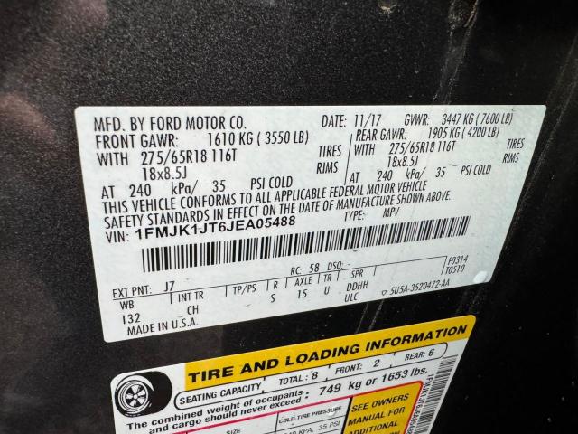 1FMJK1JT6JEA05488 Ford Expedition Max Xlt