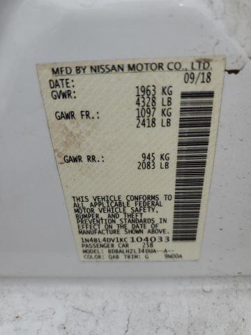 1N4BL4DV1KC104033 Nissan ALTIMA SV