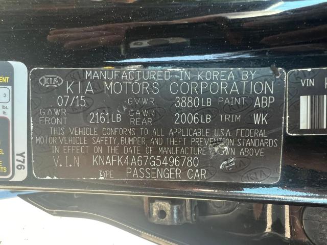 KNAFK4A67G5496780 KIA FORTE LX