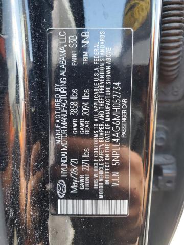5NPLL4AG6MH052734 Hyundai ELANTRA SE