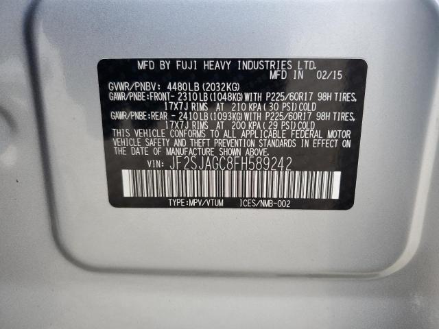 JF2SJAGC8FH589242 Subaru Forester 2.5i Premium