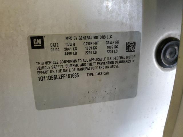 1G11D5SL2FF161686 Chevrolet MALIBU 2LT