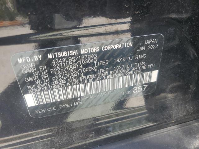 JA4ARUAU0NU007513 Mitsubishi Outlander Sport Es