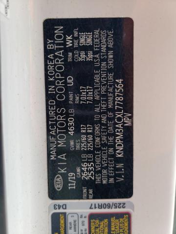 KNDPM3ACXL7787564 KIA Sportage Lx
