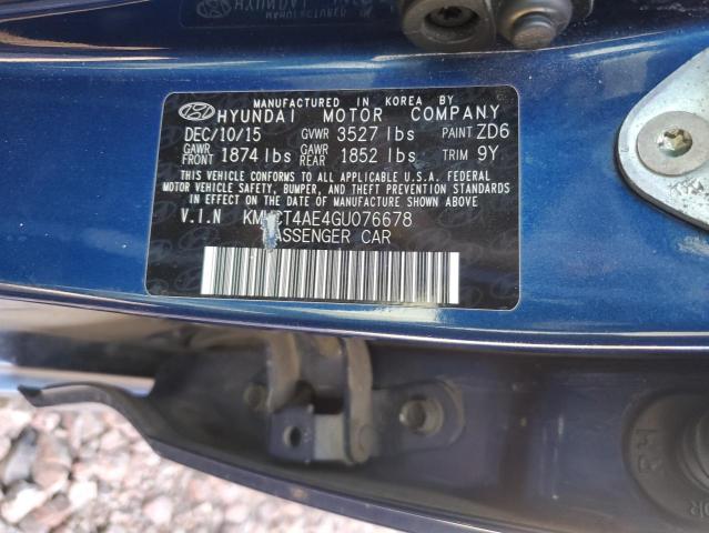 KMHCT4AE4GU076678 Hyundai ACCENT SE