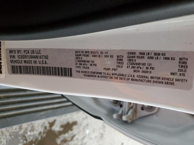 1C6SRFU94NN147742 RAM 1500 Trx