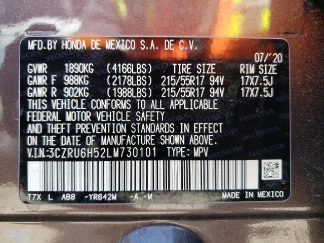 3CZRU6H52LM730101 Honda HR-V EX