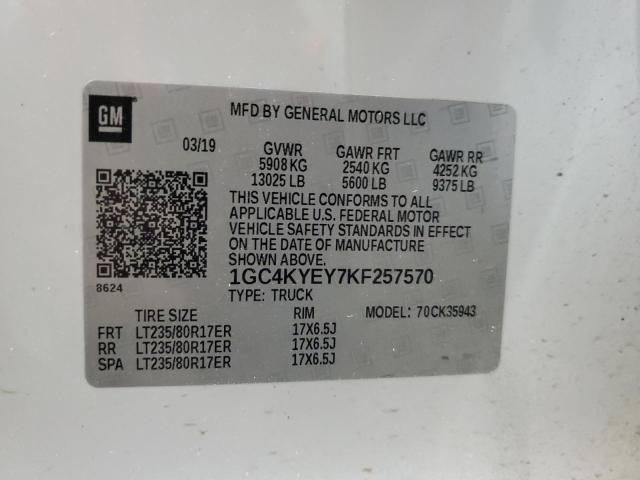 1GC4KYEY7KF257570 Chevrolet Silverado K3500 High Country