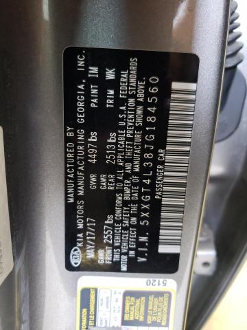 5XXGT4L38JG184560 KIA Optima Lx