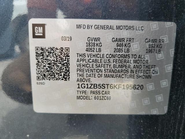 1G1ZB5ST6KF195620 Chevrolet MALIBU LS