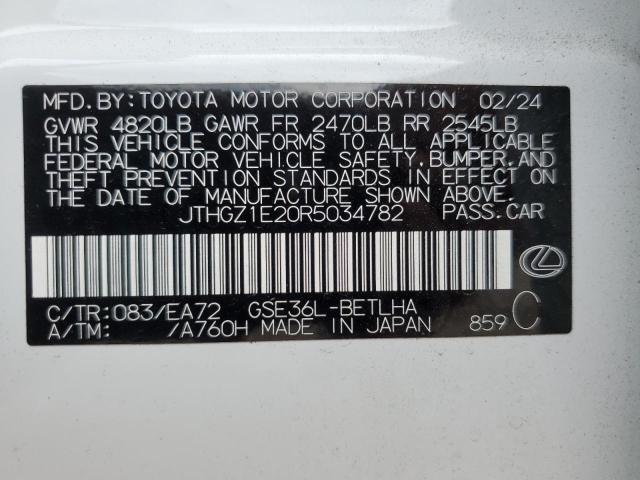 JTHGZ1E20R5034782 Lexus IS 350 F-S