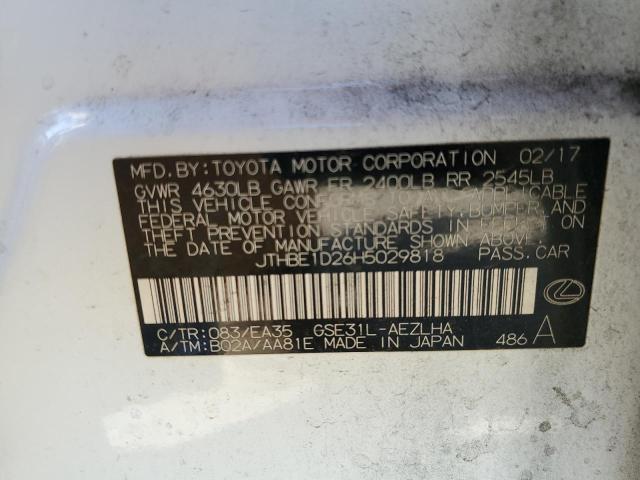 JTHBE1D26H5029818 Lexus IS 350