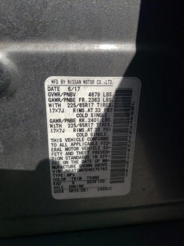 JN8AT2MV5HW275762 Nissan ROGUE S