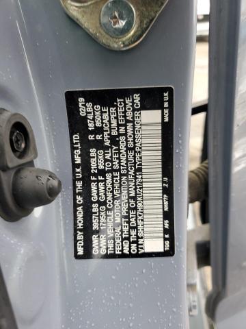 SHHFK7H90KU217941 Honda Civic Sport Touring