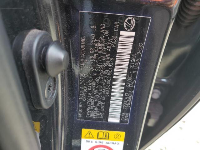 58ABK1GG3HU049326 Lexus ES 350