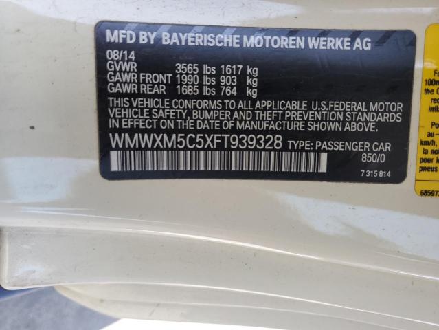 WMWXM5C5XFT939328 Mini Cooper