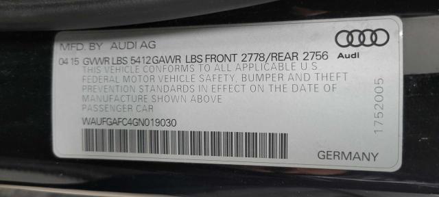WAUFGAFC4GN019030 Audi A6 Premium Plus