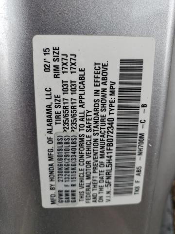 5FNRL5H41FB072340 Honda ODYSSEY EX
