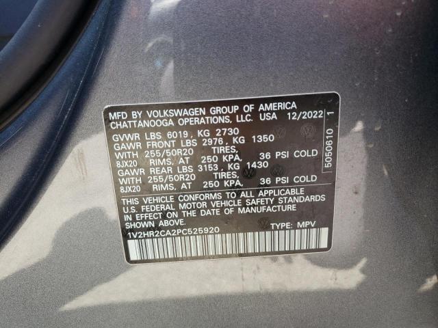 1V2HR2CA2PC525920 Volkswagen ATLAS SE