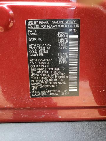 KNMAT2MT8FP551417 Nissan ROGUE S