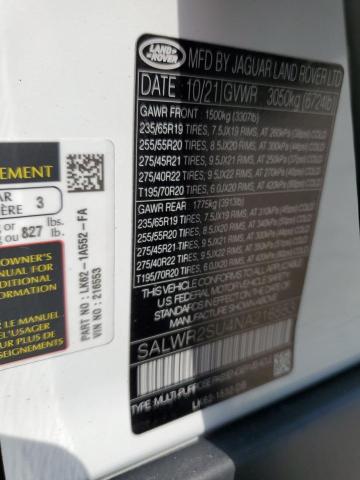 SALWR2SU4NA216553 Land Rover Range Rover Sport Hse Silver Edition