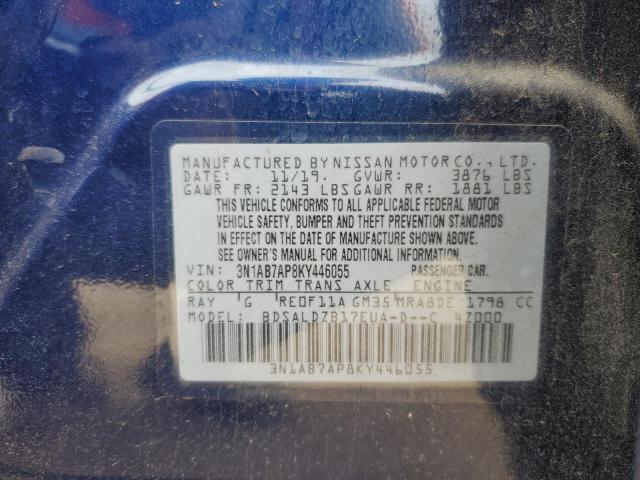 3N1AB7AP8KY446055 Nissan SENTRA S