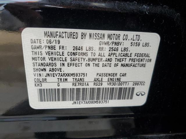 JN1EV7ARXKM593751 Infiniti Q50 LUXE
