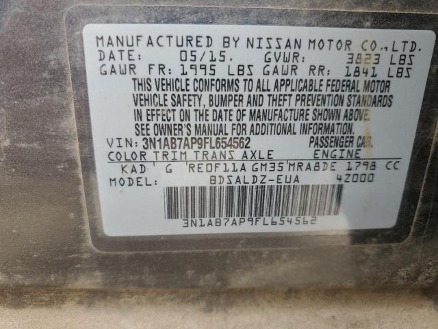 3N1AB7AP9FL654562 Nissan SENTRA S