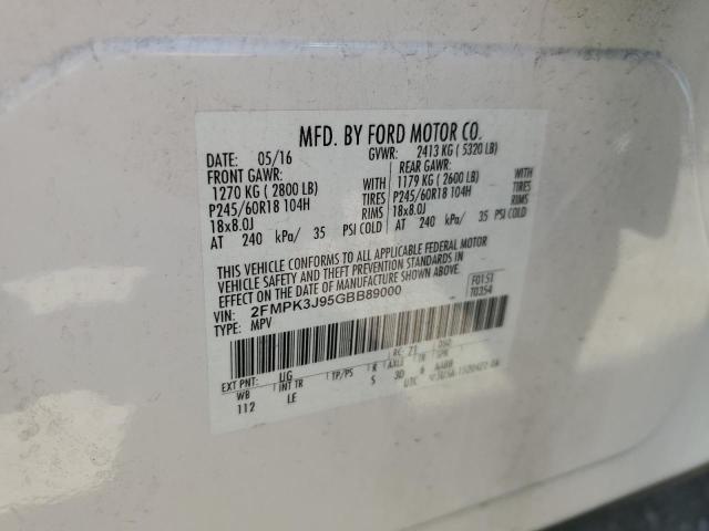 2FMPK3J95GBB89000 Ford EDGE SEL