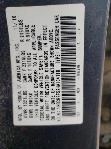 1HGCR2F59HA104110 Honda Accord Sport