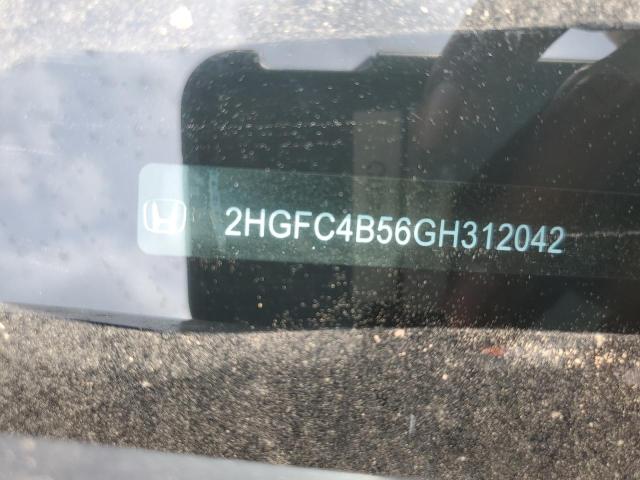 2HGFC4B56GH312042 Honda Civic Lx