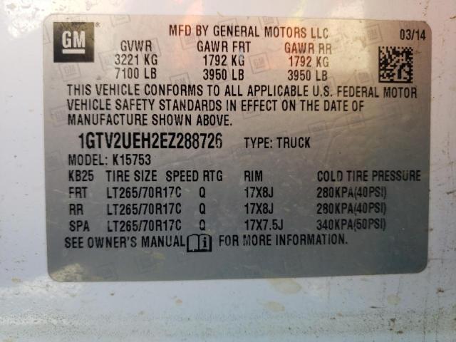1GTV2UEH2EZ288726 GMC Sierra K1500 Sle