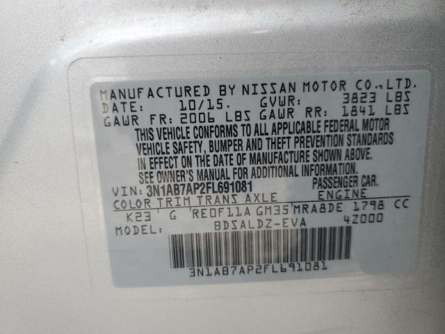 3N1AB7AP2FL691081 Nissan SENTRA S
