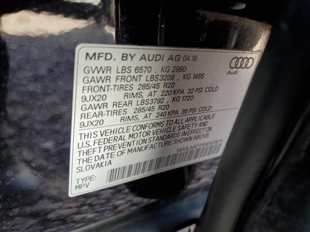 WA1LAAF7XHD013874 Audi Q7 Premium Plus
