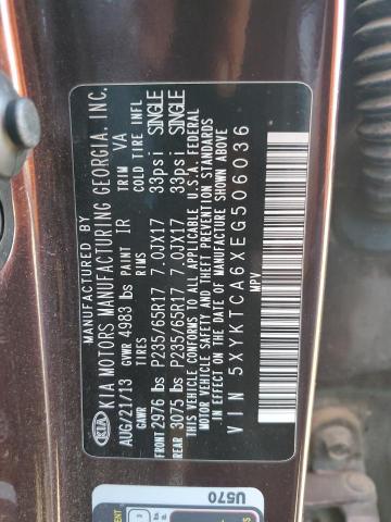 5XYKTCA6XEG506036 KIA SORENTO LX