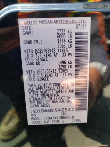 5N1CL0MM8EC546547 Infiniti Qx60 Hybrid