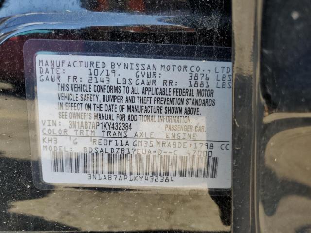 3N1AB7AP1KY432384 Nissan SENTRA S