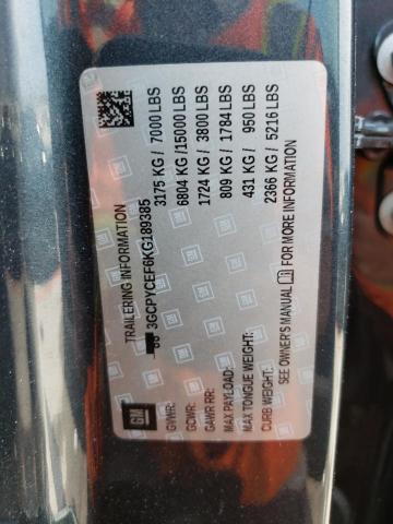 3GCPYCEF6KG189385 Chevrolet Silverado K1500 Trail Boss Custom